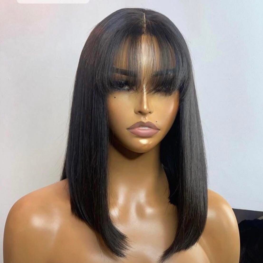 Perruque Synthétique à Frange