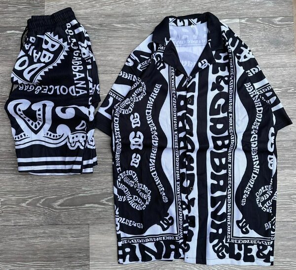 Ensemble chemise et short graphique