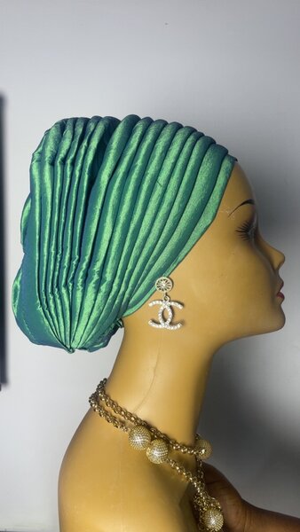 Chapeau Turban Vert Élégant