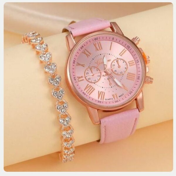 Women's Pink Quartz Watch