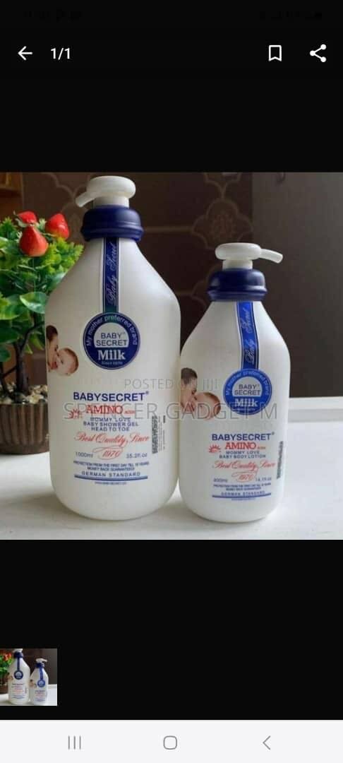 Baby Secrete body lotion and wash