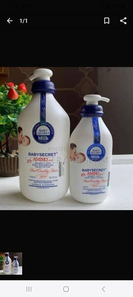 Baby Secrete body lotion and wash