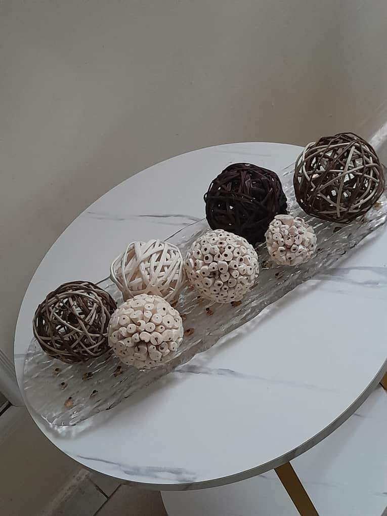 Boule décorative en rotin
