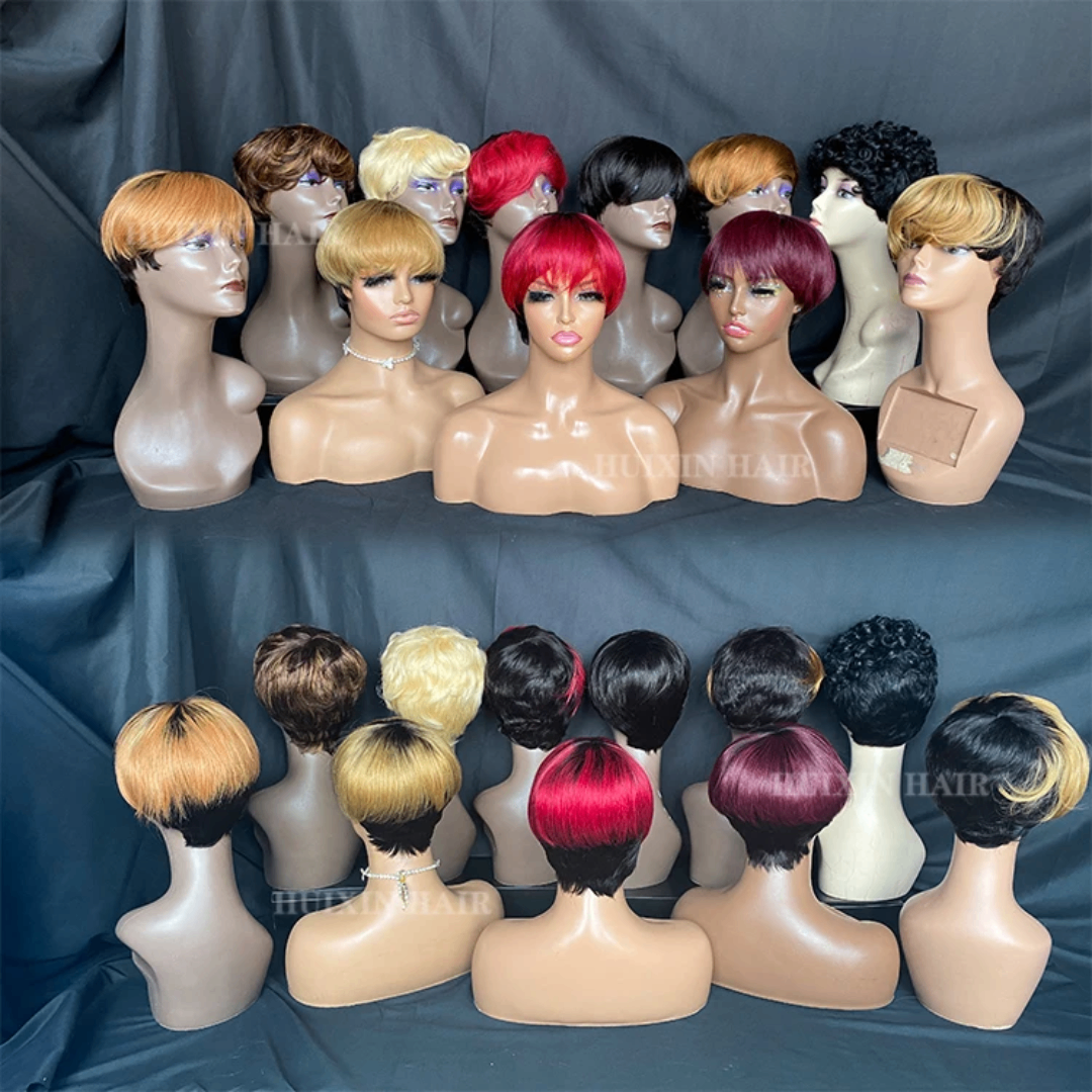 Perruques Courtes Colorées Style Moderne