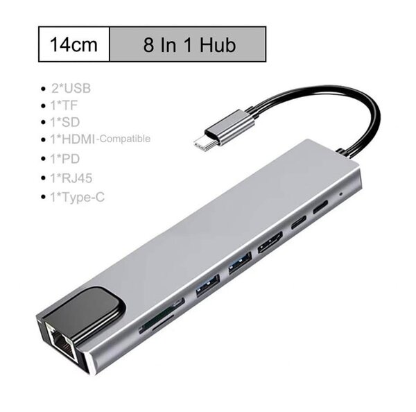 Adaptateur 8 en 1 hub