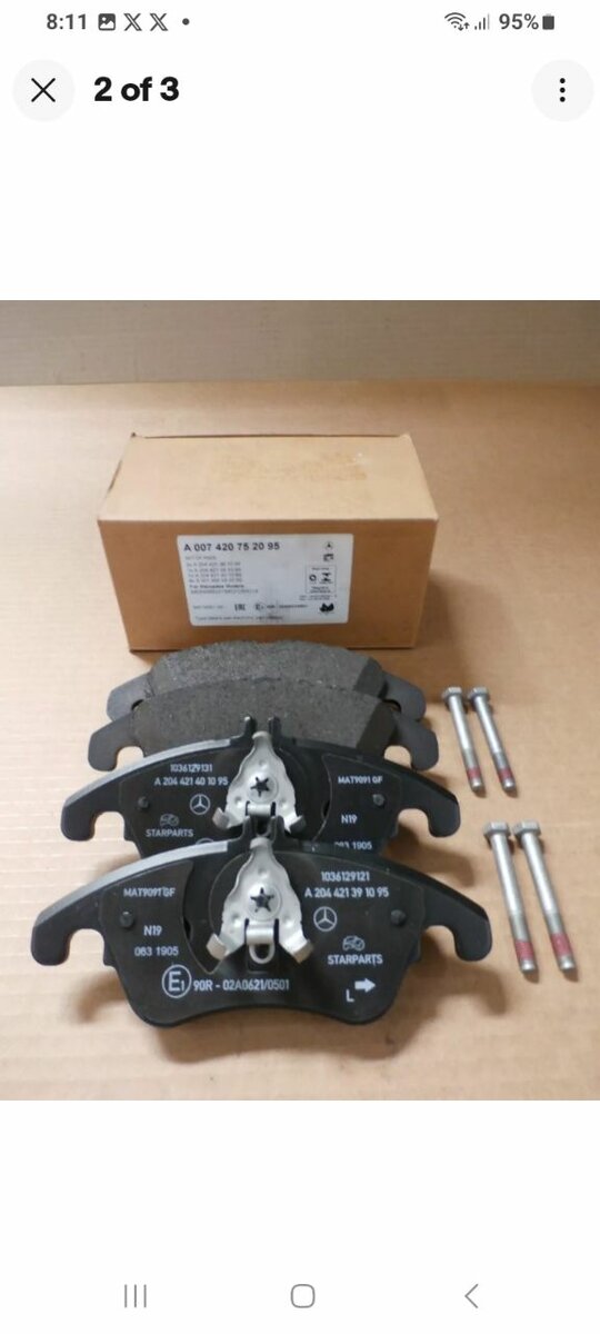 Benz front brake pads