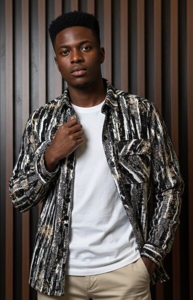 Chemise légère imprimée homme