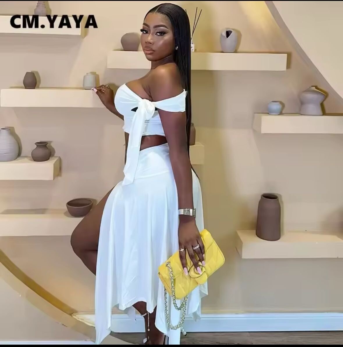 Ensemble blanc chic soirée