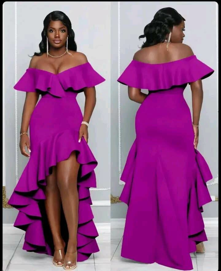 Robe longue élégante à épaules dénudées