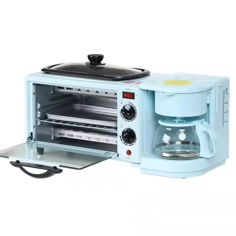 Minmax 3-in-1 Breakfast Maker: Coffee Machine, Oven & Fry Pa