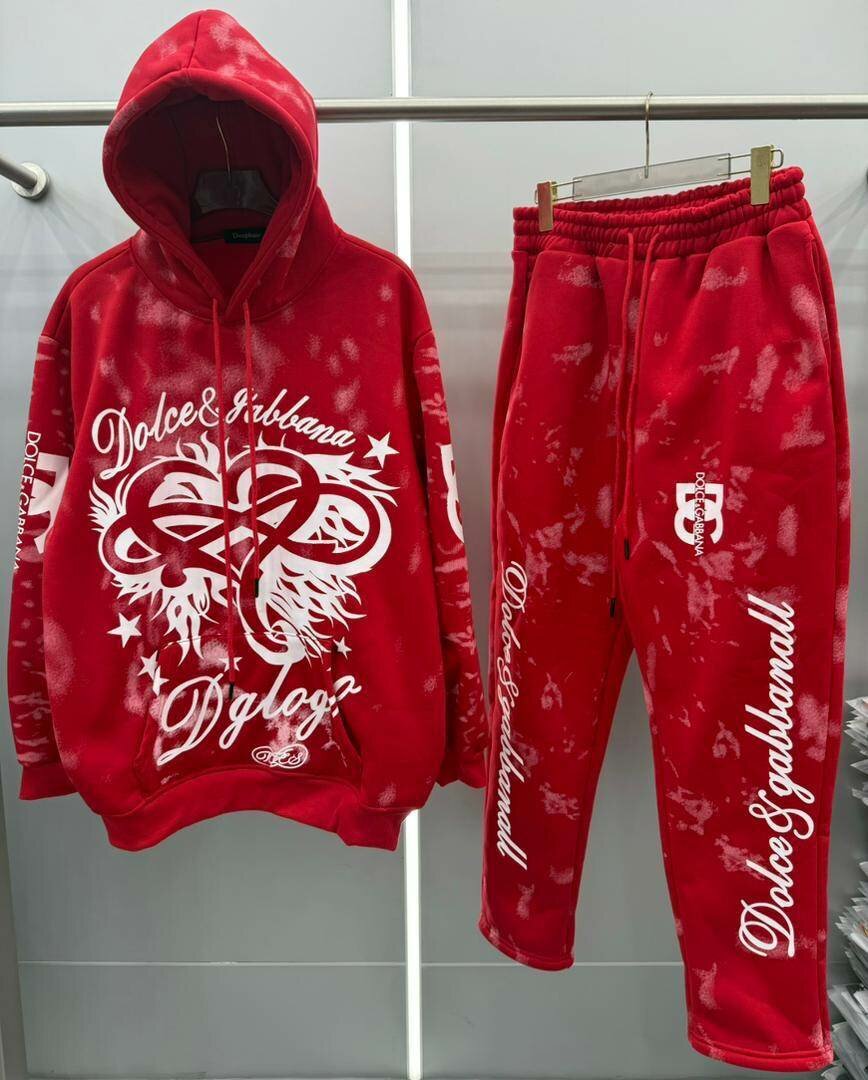 Ensemble survêtement rouge stylé