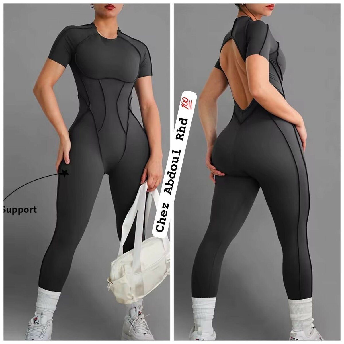 Combinaison de sport noire