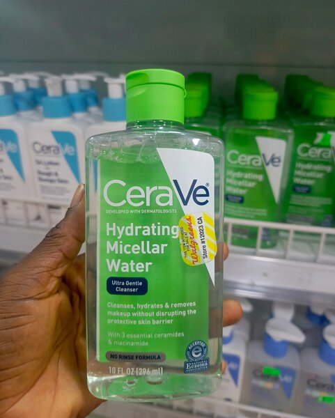 Cerave Hydrating Facial Cleanser Eye Makeup Remover -10 Oz