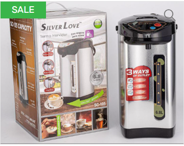 6.8L Large Thermo Pot Capacity Stainless Steel Hot Water Dispenser Kettle 750W Heat Preservation