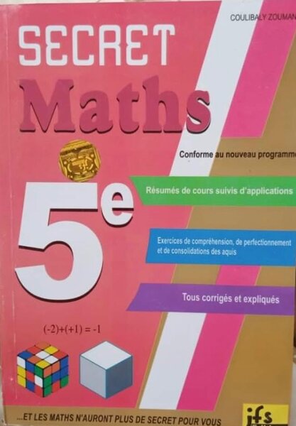 Livre Secret Maths 5e