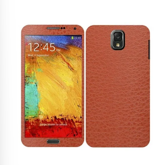 Samsung Galaxy Note 3 Leather Texture Mobile Skin - Brown