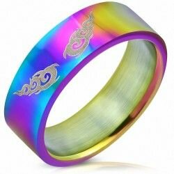 Bague Arc-en-Ciel Titane