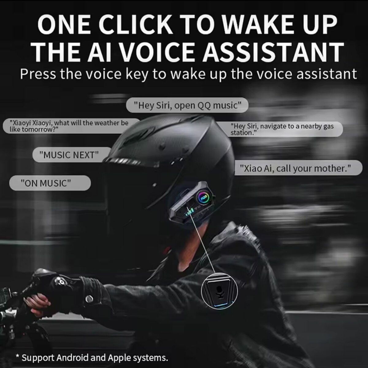 Intercom Moto avec Assistant Vocal