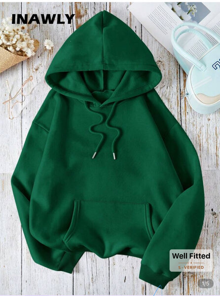 Sweat à capuche vert confortable