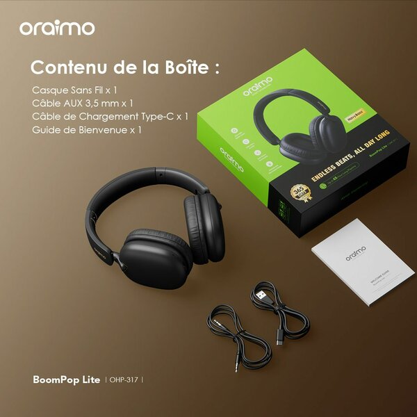 Casque Bluetooth Oraimo BoomPop