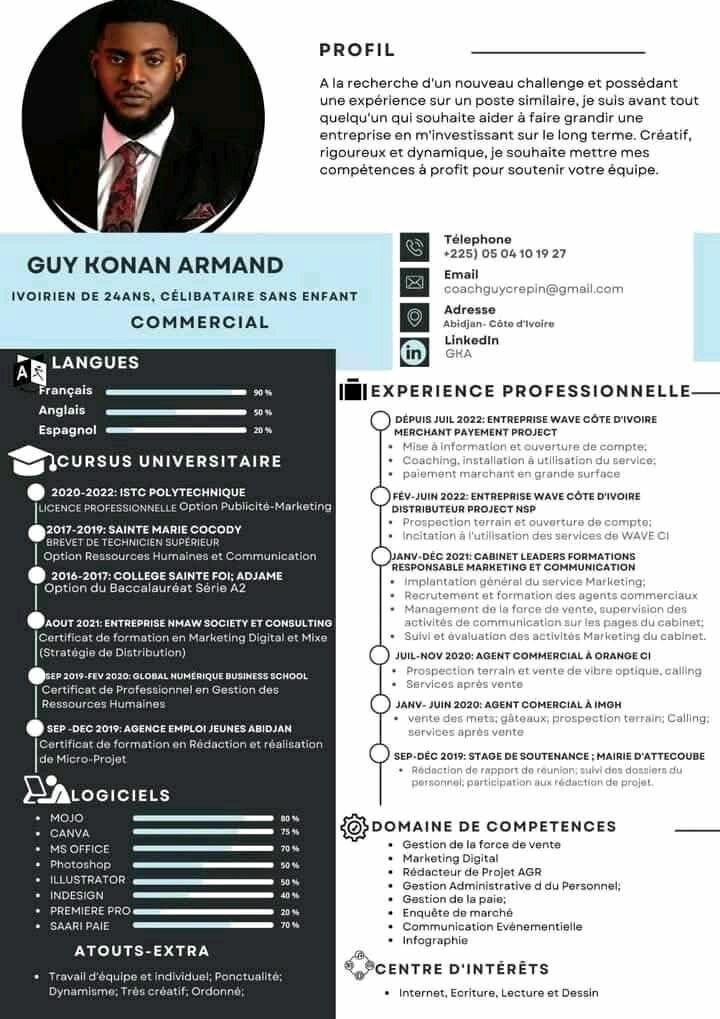 CV et lettre de motivation pro