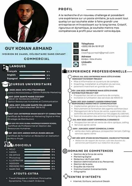 CV et lettre de motivation pro