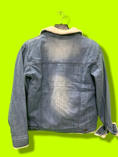 Sky Blue Full Fur Denim Jacket