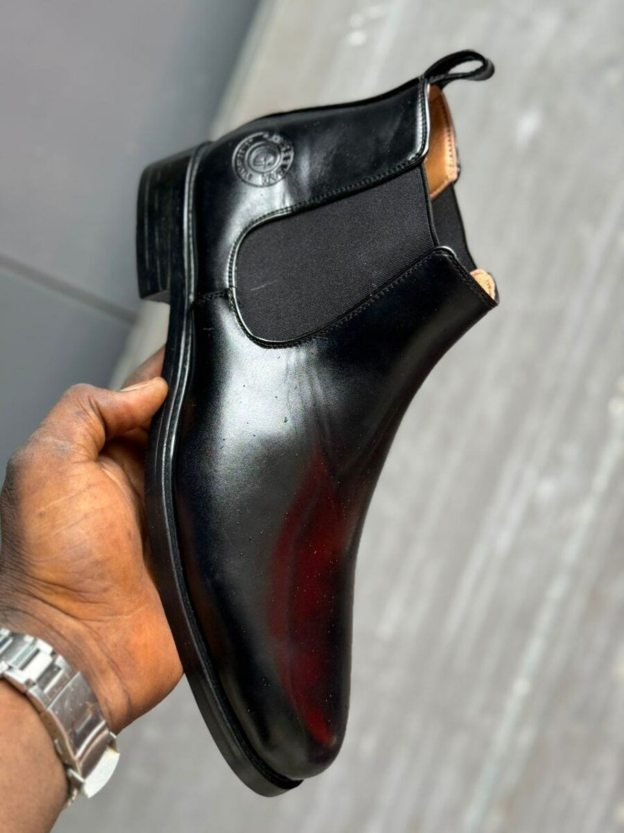 Chelsea Boots en cuir noir