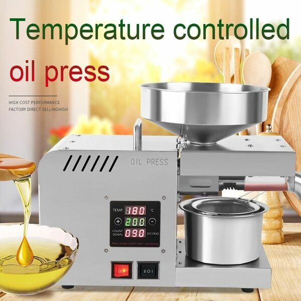 Temperature control cold press oil machine
