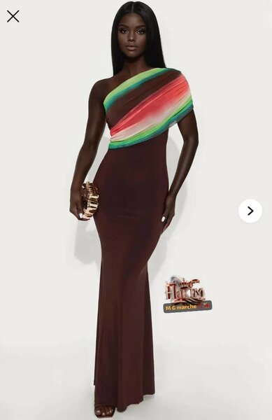 Robe Élégante Multicolore