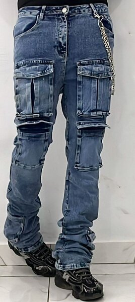 Jean cargo homme décontracté