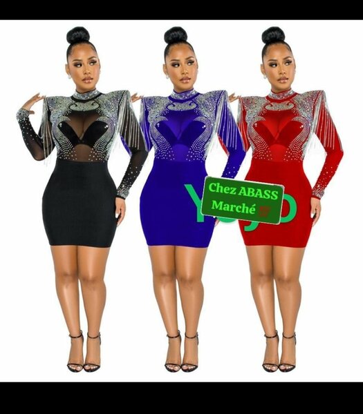 Robe Glamour à Paillettes Femme