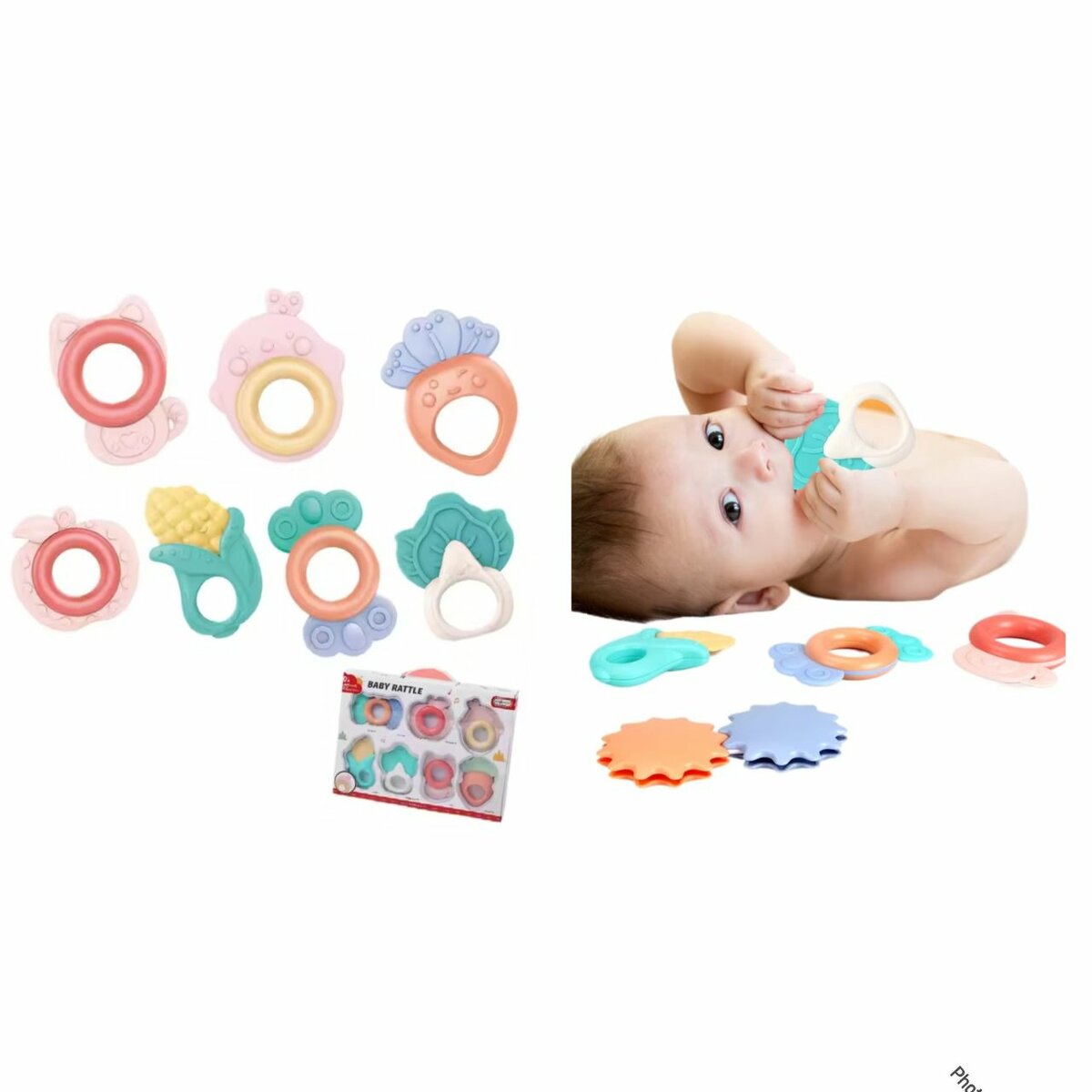 7 pieces baby teethers