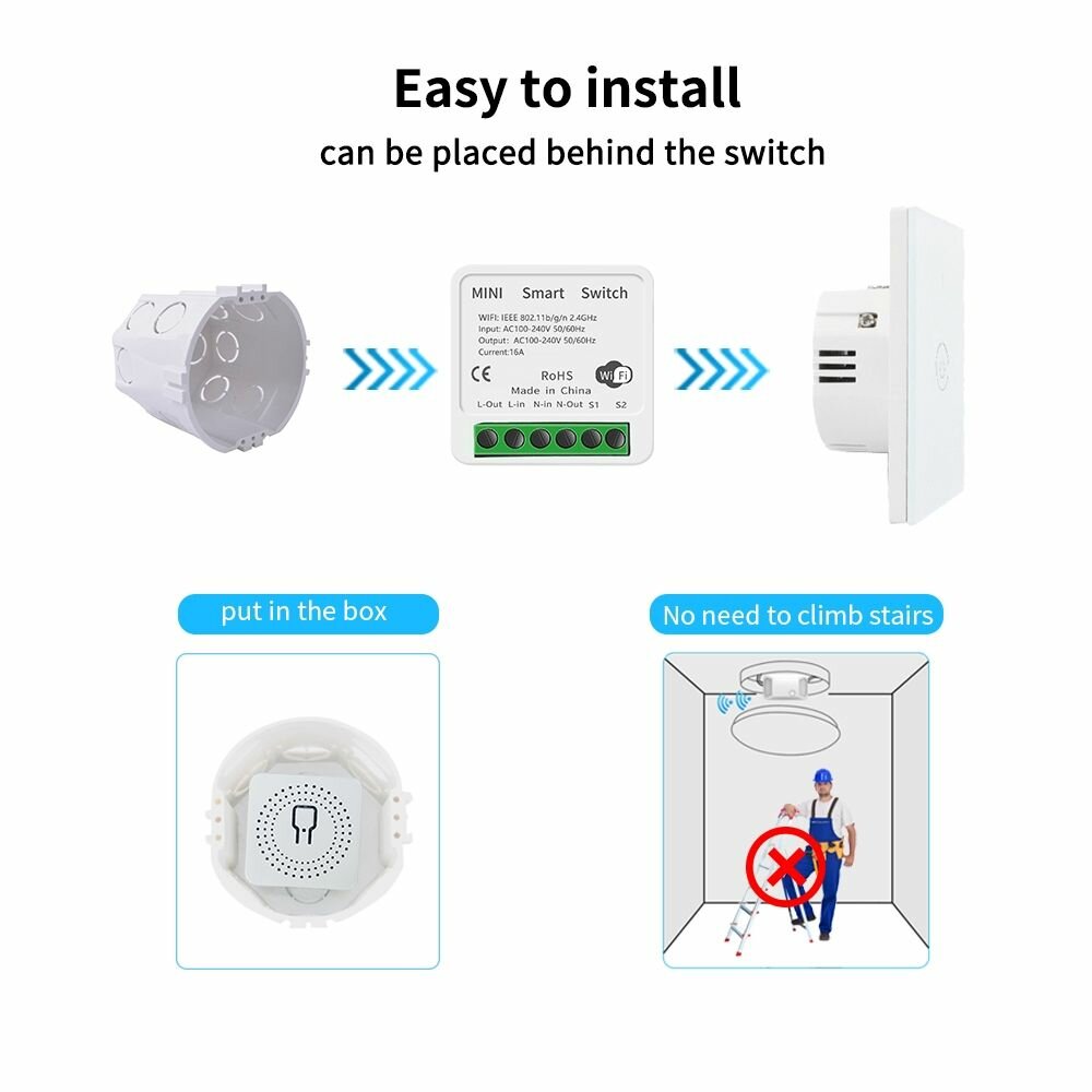 Interrupteur intelligent WiFi 16A