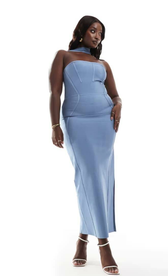 Robe longue bustier Asos