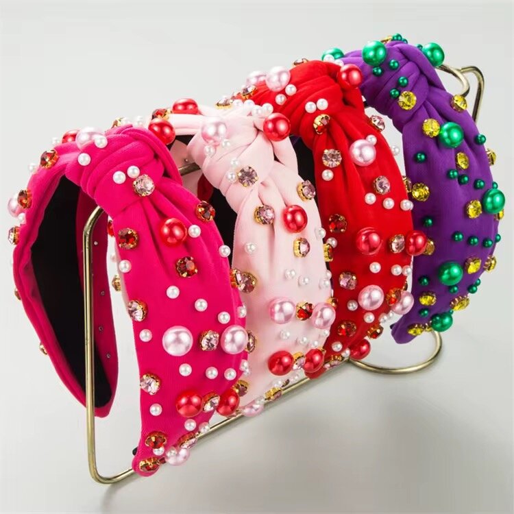 Serre-têtes élégants perlés