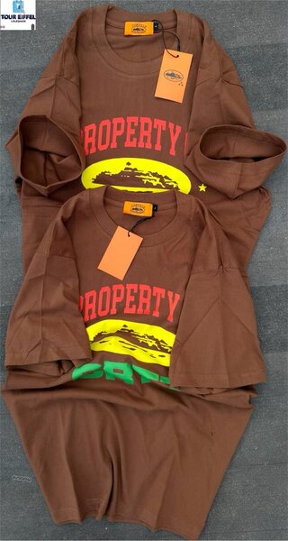 T-shirt brun imprimé