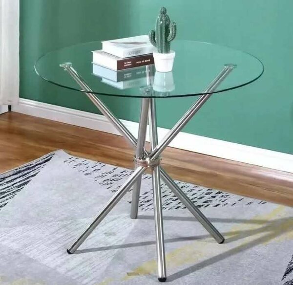 Table en Verre Rond Moderne