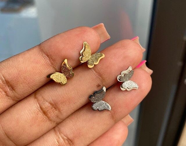 Butterfly earrings stainless steel