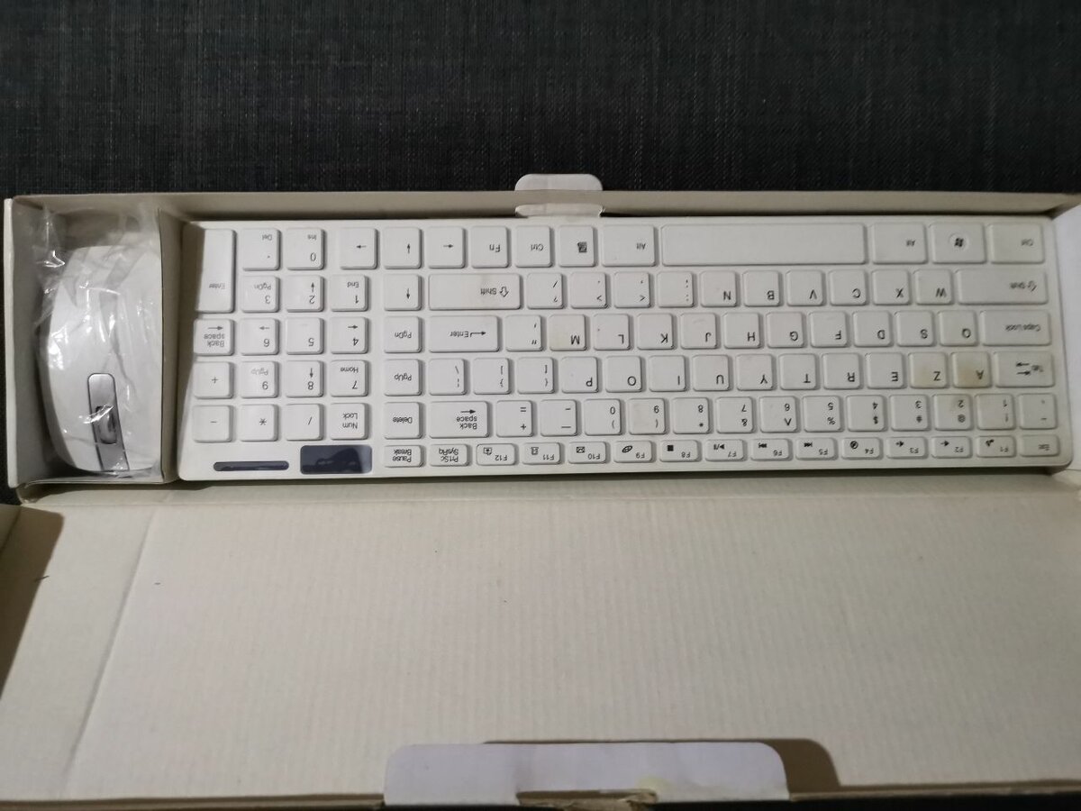 Clavier et Souris Sans Fil Blanc