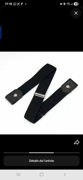 Ceinture élastique sans boucle