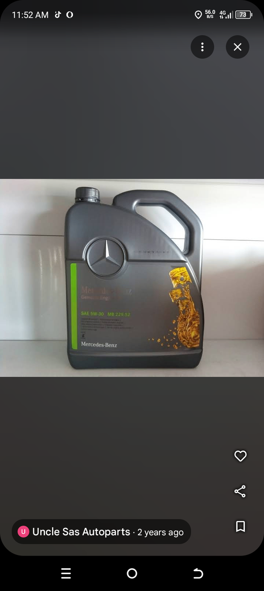 Mercedes Benz full synthetic oil
