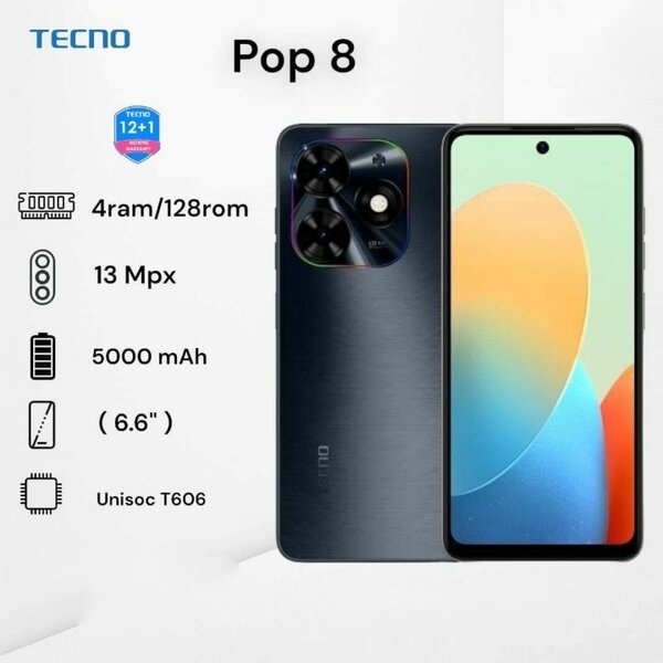 Tecno Pop 8 - 128Go - 4Go Ram