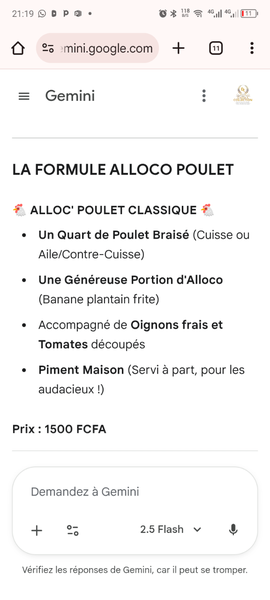 Alloco - poulet