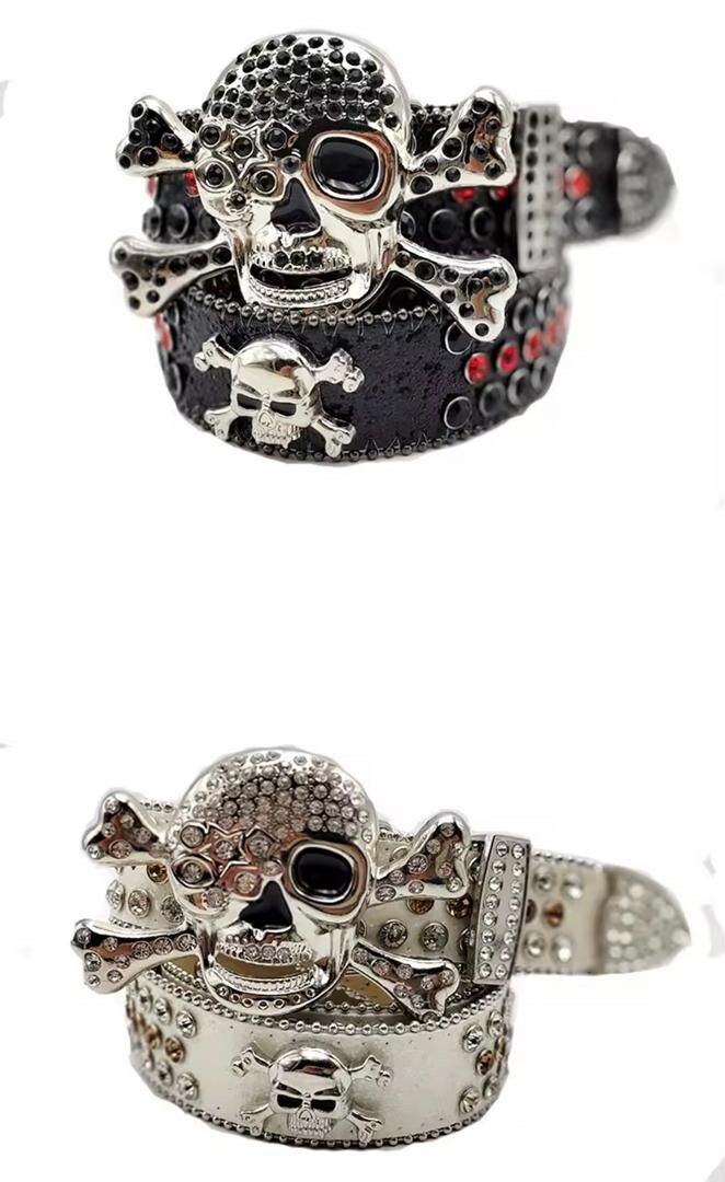 Ceinture Crâne Rock Glamour