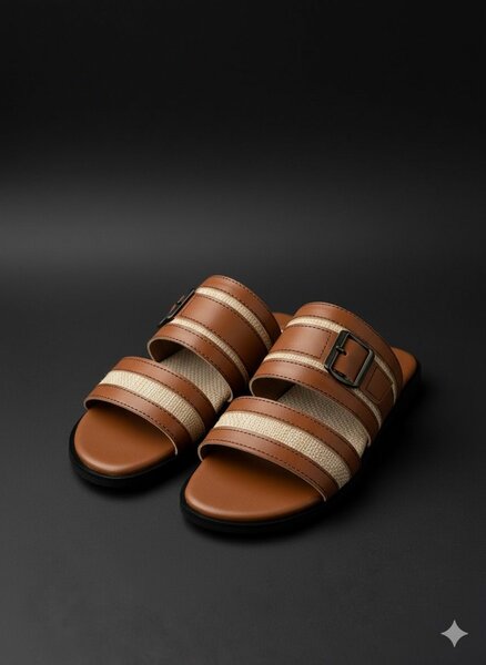 Sandales en cuir marron élégantes