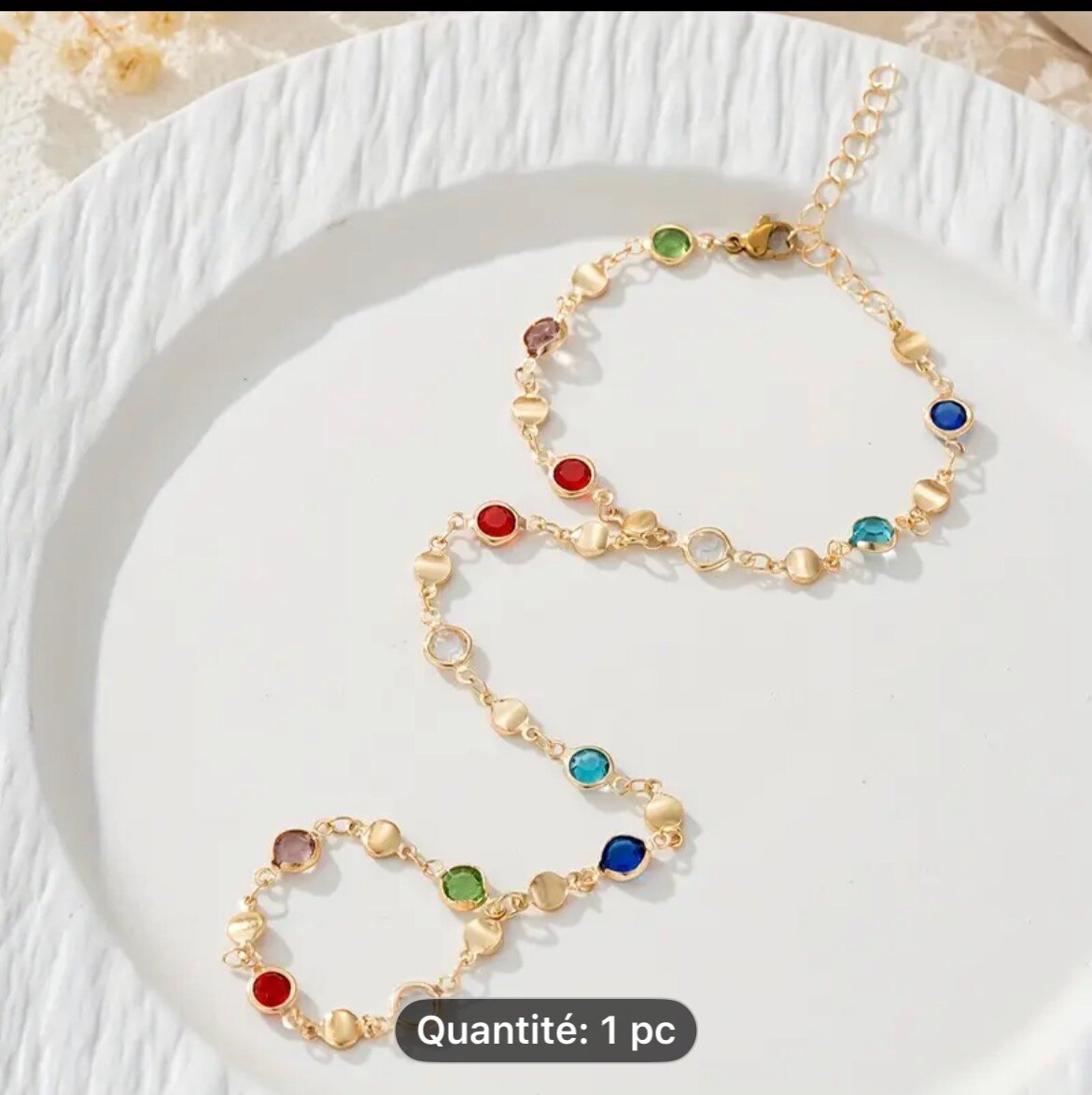 Bracelet de main multicolore