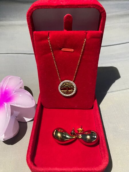 Parure élégante collier et boucles