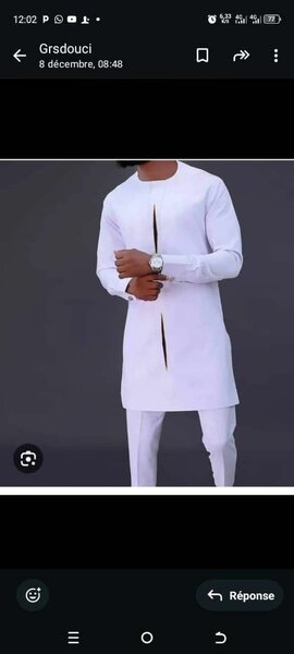 Ensemble tunique et pantalon homme