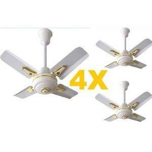 Set de 4 Ventilateurs Plafond